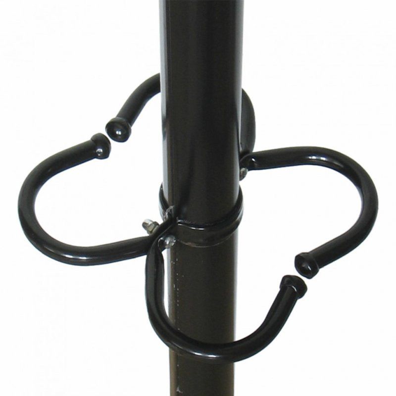 Вешалка-стойка Квартет-З 1,79 м основание 40 см 4 крючка металл черная 607716 (1)