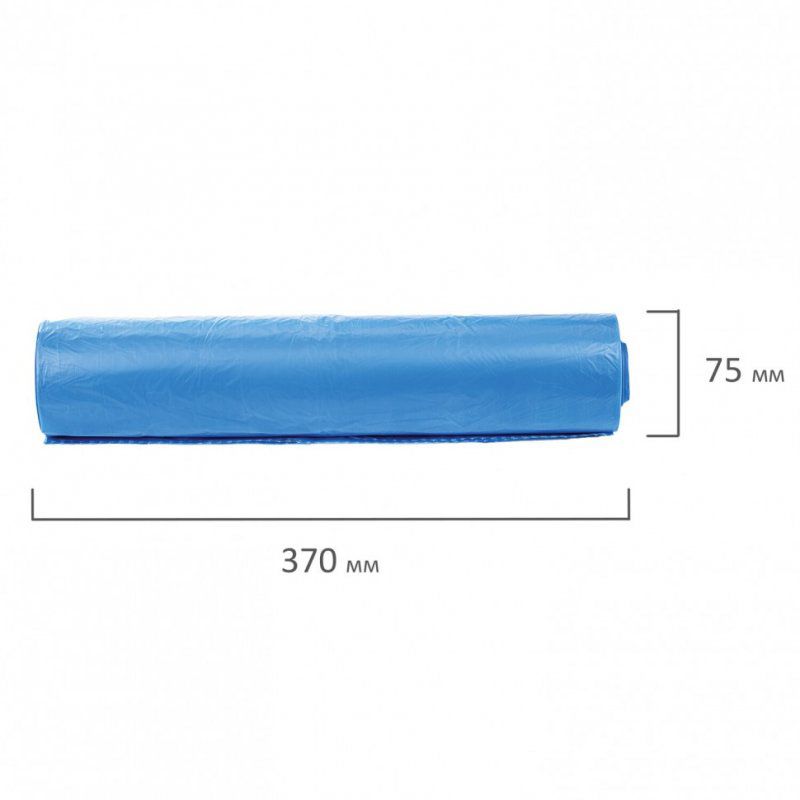 Мешки для мусора 120 л синие в рул 50 шт ПНД 18 мкм 70х110 см LAIMA стандарт 601797 (1)