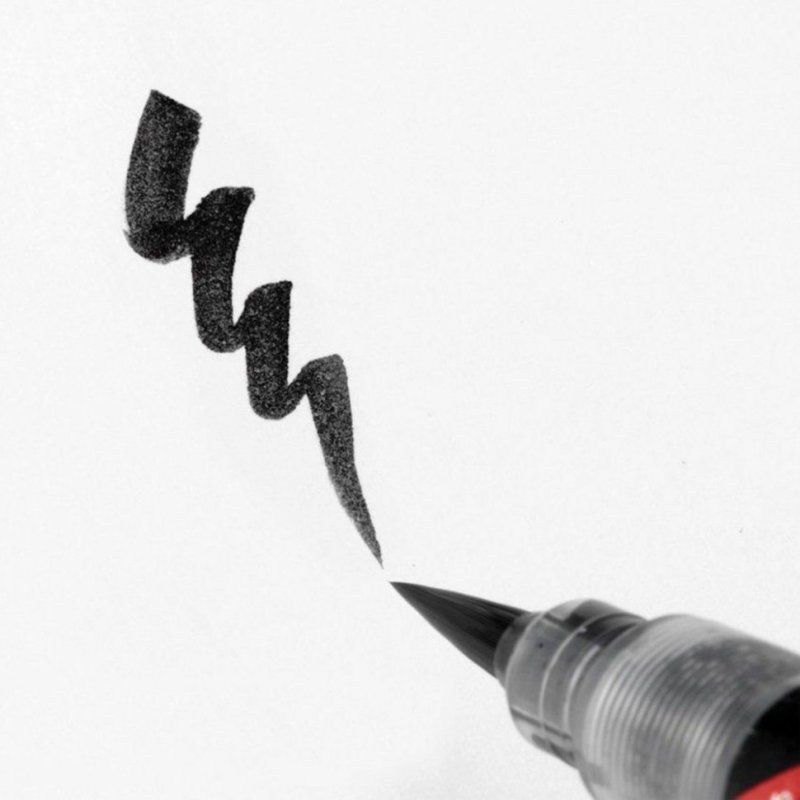 Ручка кисть Pentel Brush Pen с резевуаром для чернил XFP5M