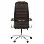 Кресло офисное МЕТТА К-6 хром, экокожа, сиденье и спинка мягкие, темно-коричневое, 532454 (1)