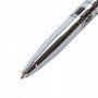 Ручка подарочная шариковая Galant Basel корпус серебристый с черным синяя 141665 (1)