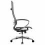 Кресло офисное МЕТТА К-7 хром, прочная сетка, сиденье и спинка регулируемые, черное, 532461 (1)