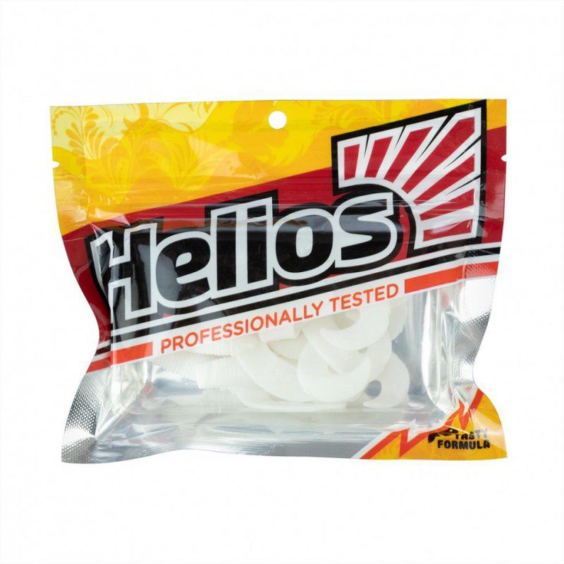 Твистер Helios Credo Double Tail 3,54"/9 см, цвет White 5 шт HS-28-001