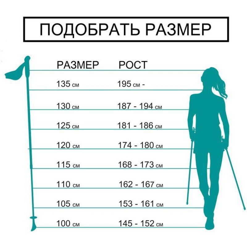 Палки для скандинавской ходьбы EXTREME 115 под рост 168-173 см