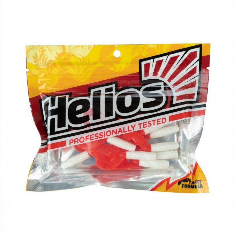 Твистер Helios Credo Double Tail 3,54"/9 см, цвет White RT 5 шт HS-28/1-003