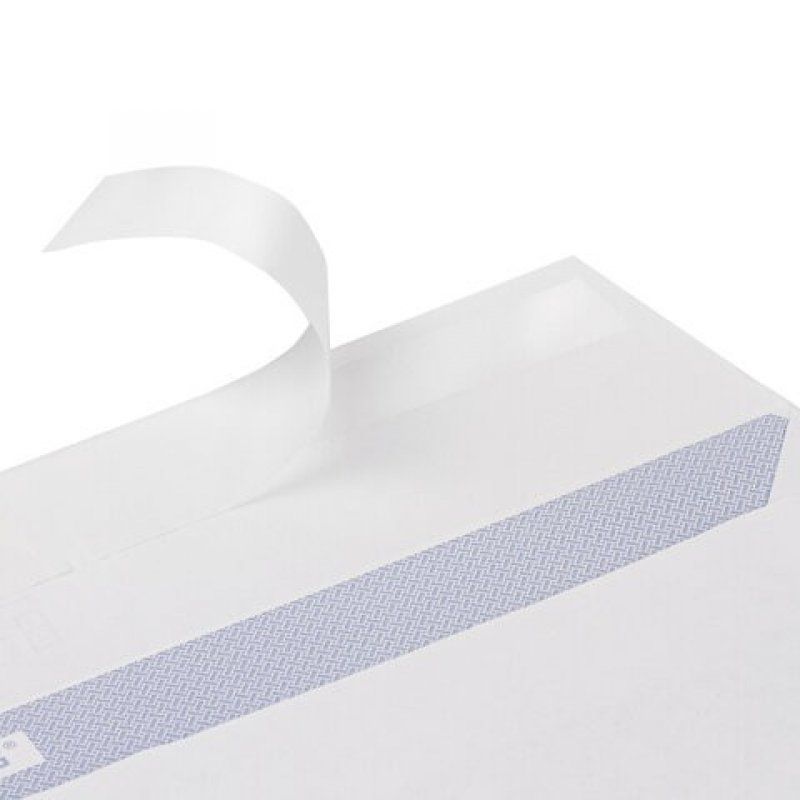 Конверты почтовые С4 отрывная лента, Куда-Кому, внутренняя запечатка, 50 шт